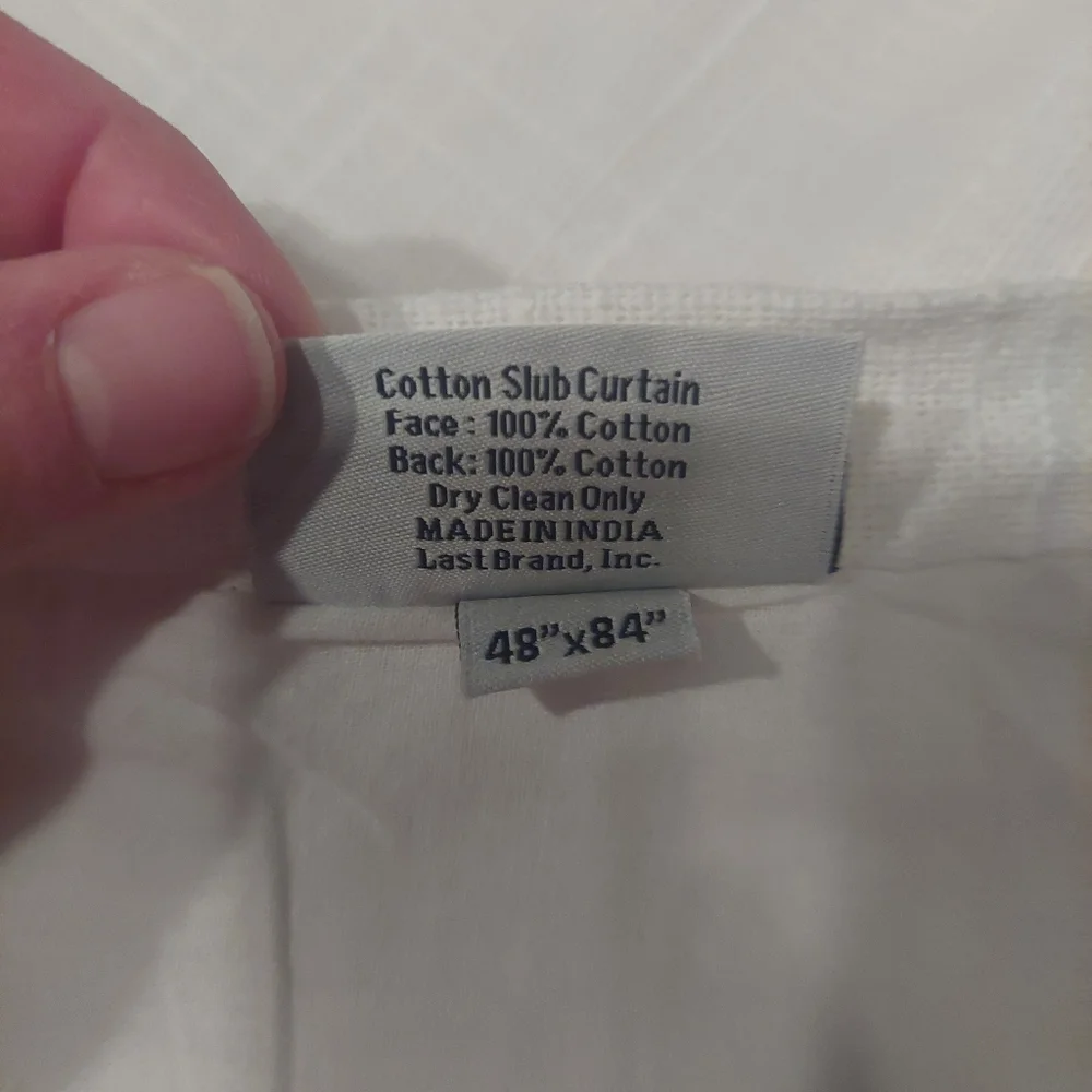 NWOT! Quince 100% Cotton White Slub Curtains, 48